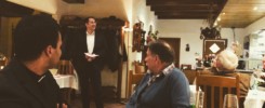 Knippessen 2020 bei Debbeler in Dwergte mit Bürgermeister Witali Bastian